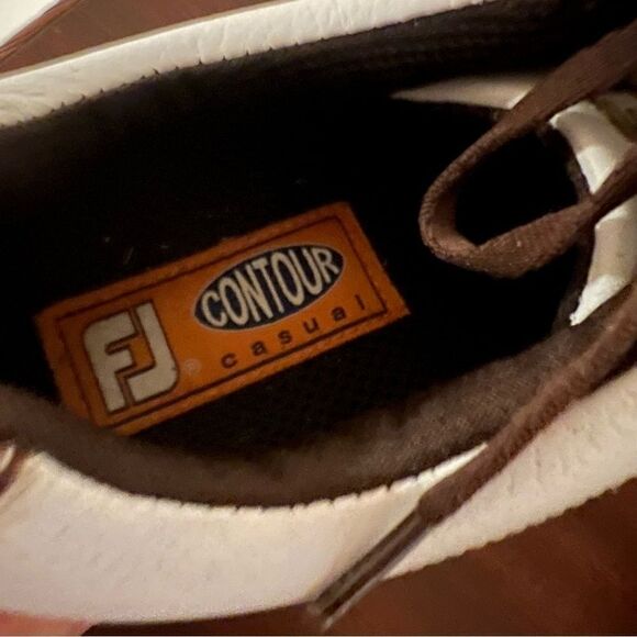 FootJoy Contour Casual Golf Shoe. White and Brown. Size 11.5. Good Condition! - Picture 9 of 12